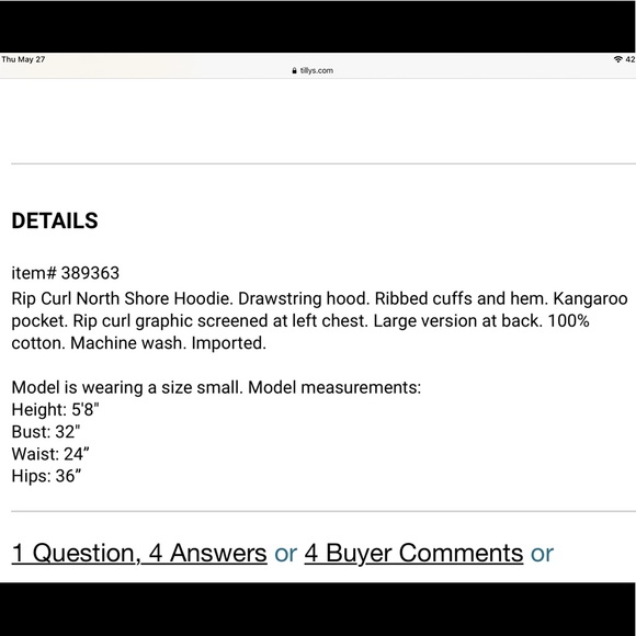 NWT Rip Curl North Shore Hoodie - Picture 8 of 8